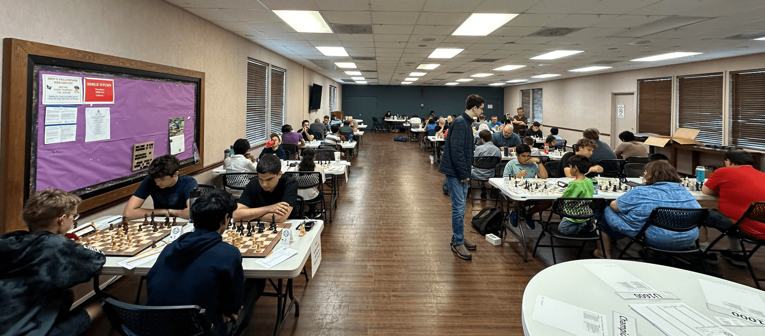 Players at a Waco Chess Club tournament